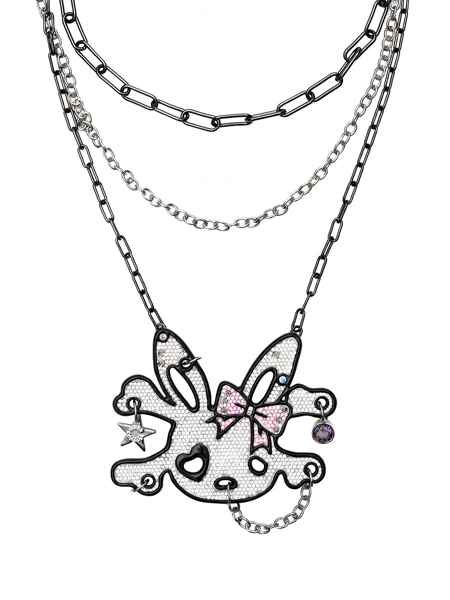 BOW BUNNY NECKLACE