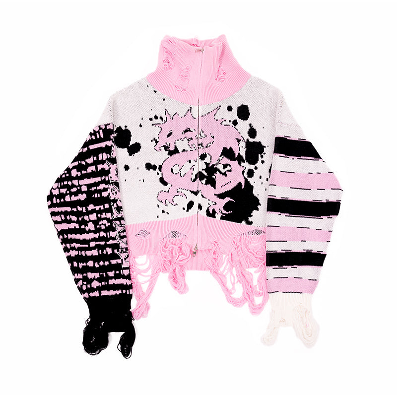 DRAGON ZIP UP SWEATER