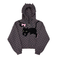 Load image into Gallery viewer, CAT POLKA DOT ZIPUP HOODIE
