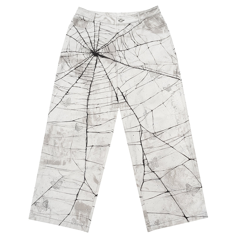 SPIDERWEBS RHINESTONE JEANS