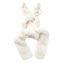 Load image into Gallery viewer, LONG PLUSH BUNNY HOODED SCARF
