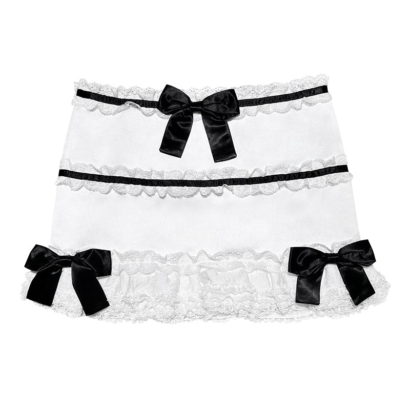 LACE FRINGED SKIRT