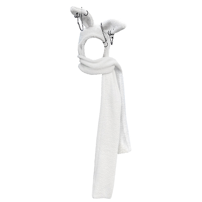 PUNK BUNNY HOODED SCARF