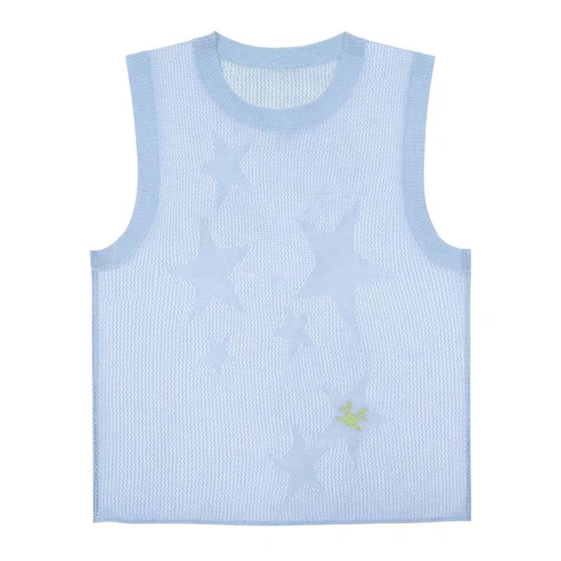 KNITTED STAR TOP