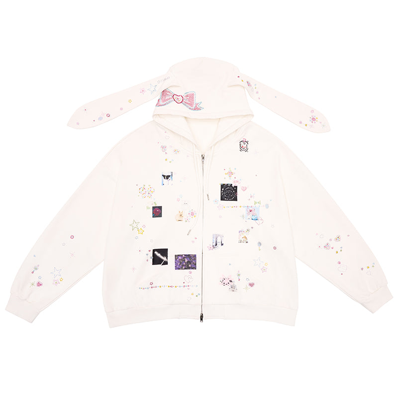 STICKER BUNNY HOODIE