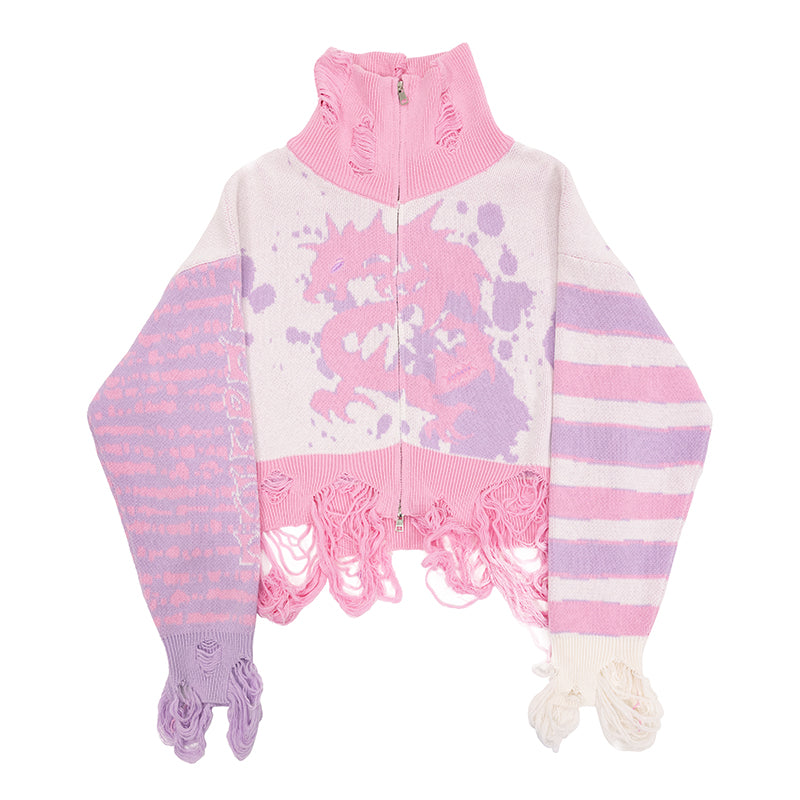 DRAGON ZIP UP SWEATER