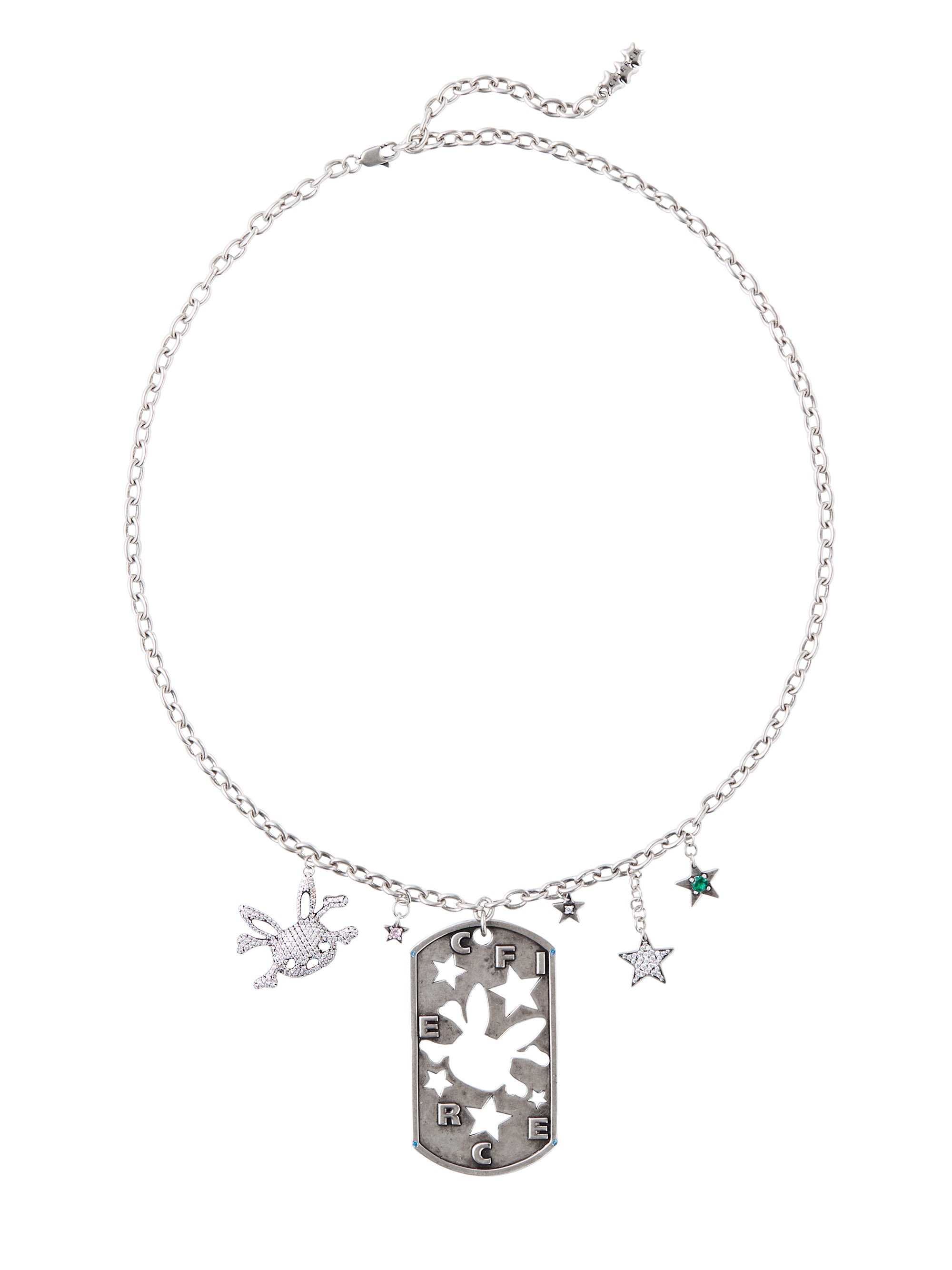 DECONSTRUCTED TAG NECKLACE