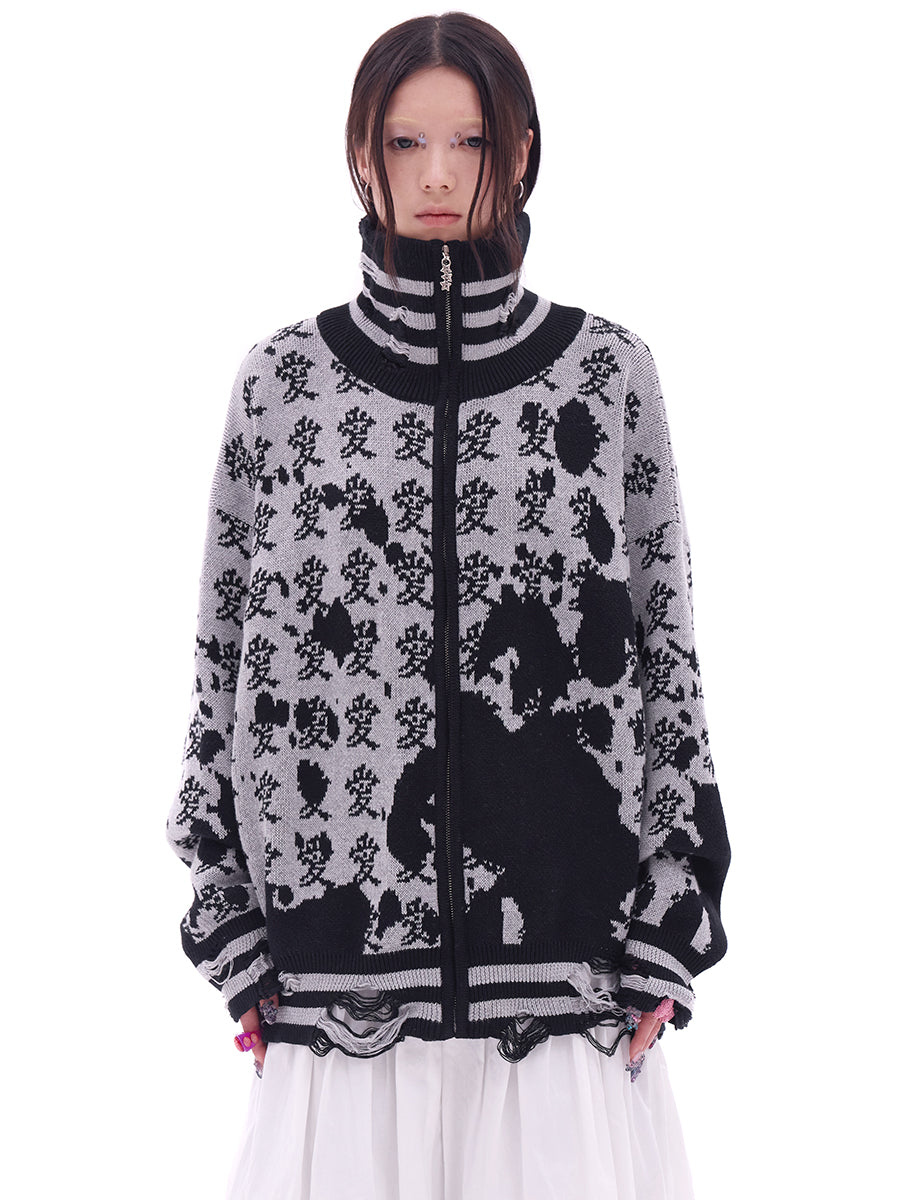 ‘LOVE‘ ZIP UP JUMPER