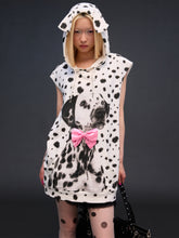Load image into Gallery viewer, DALMATIAN SLEEVELESS HOODIE
