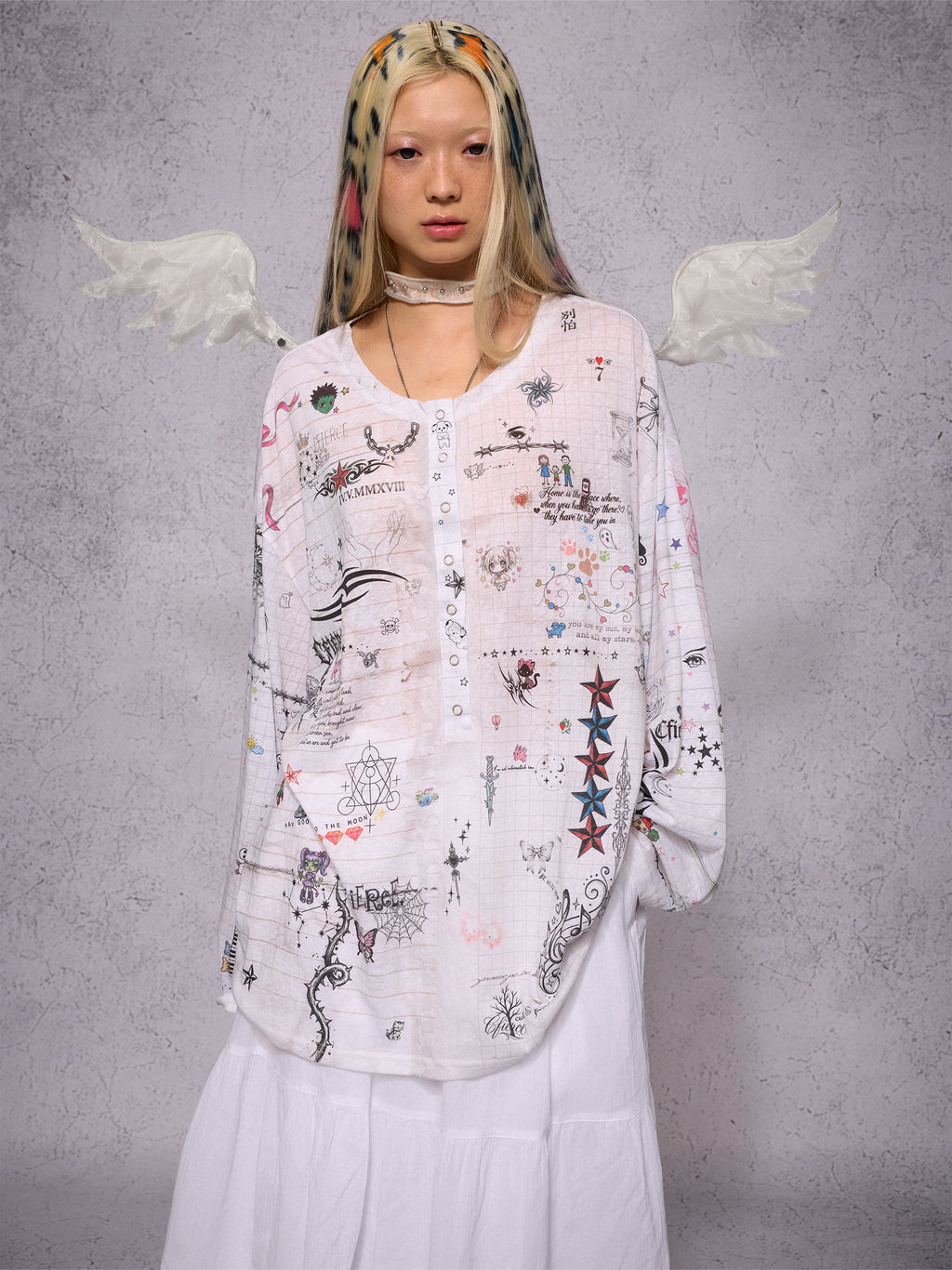 SKETCH PRINT CARDIGAN