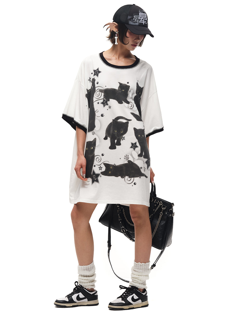 MAGIC KITTY OVERSIZED T-SHIRT