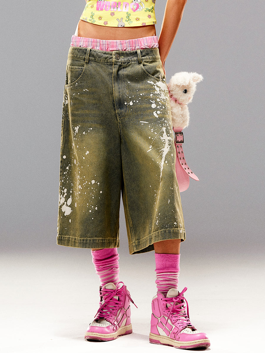 SPLASHED PAINT SHORTS