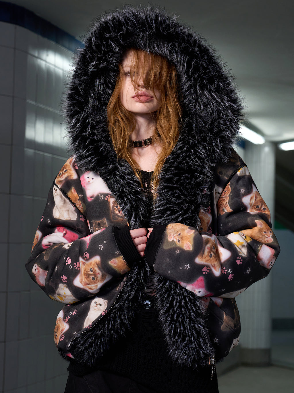 DOUBLE SIDED KITTY JACKET