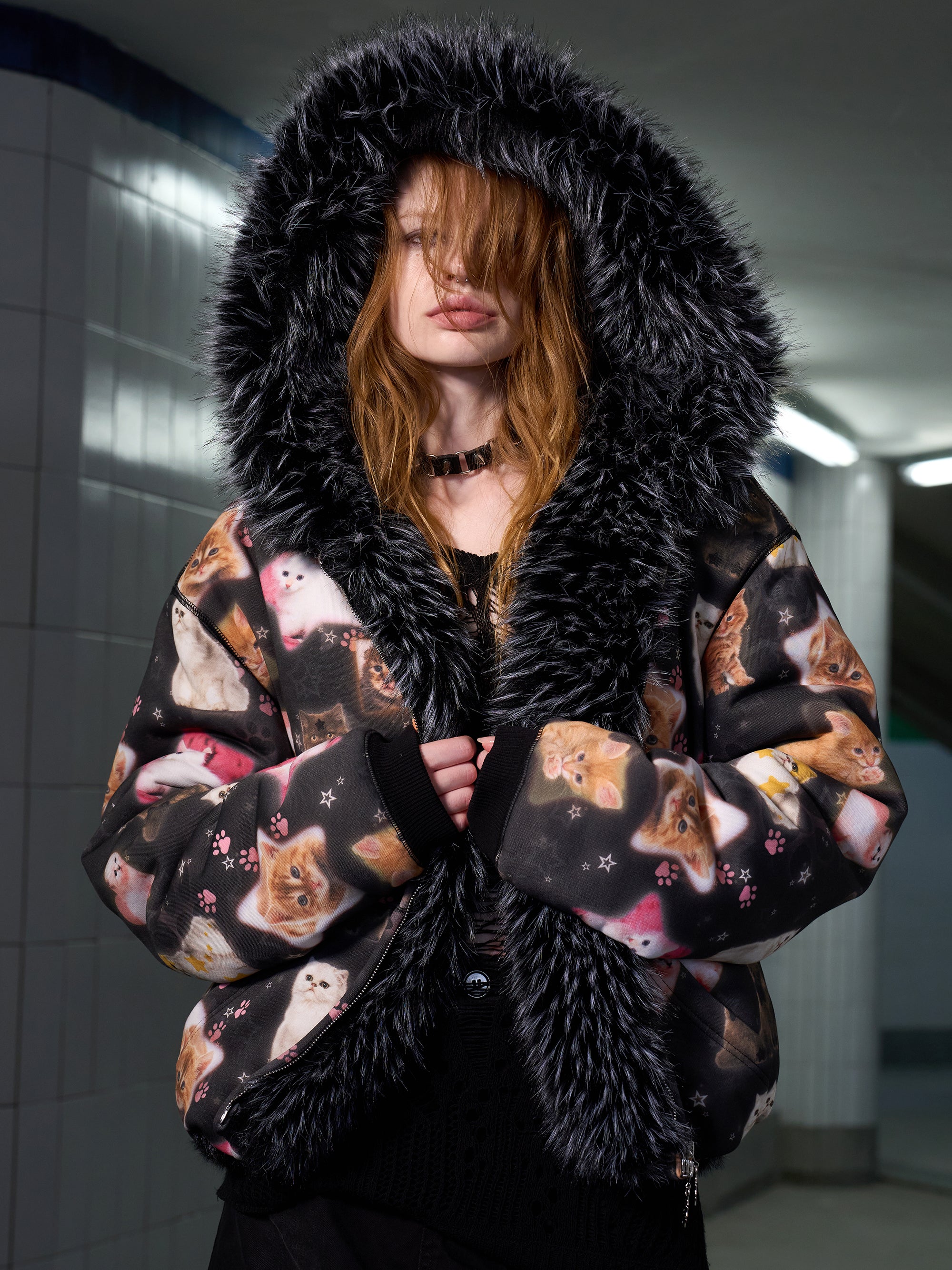 DOUBLE SIDED KITTY JACKET