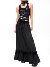 Load image into Gallery viewer, VELVET BOW MAXI SKIRT
