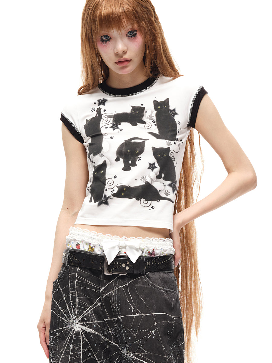 MAGIC KITTY SKINNY TOP