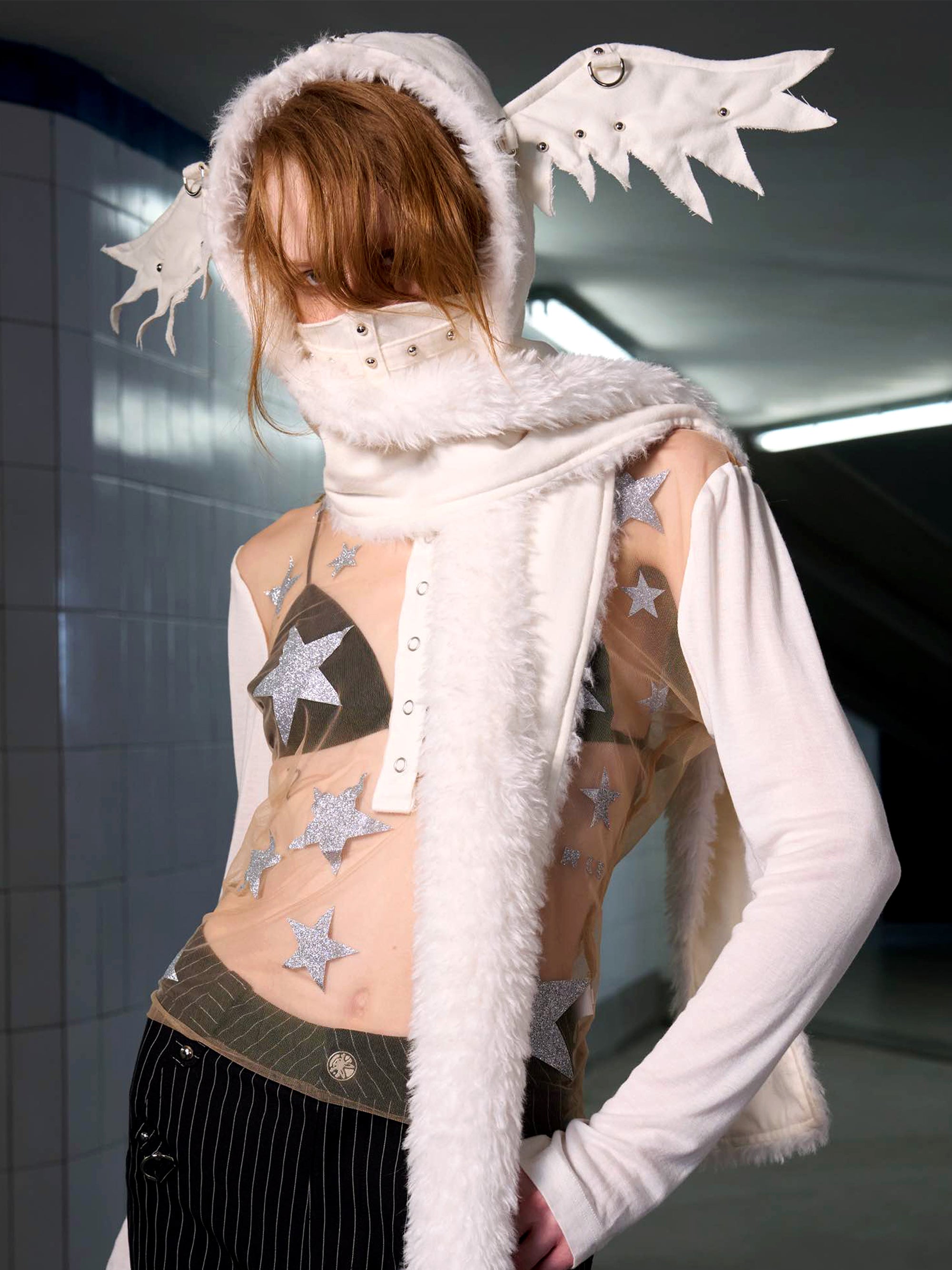 FACE COVER ANGEL HAT