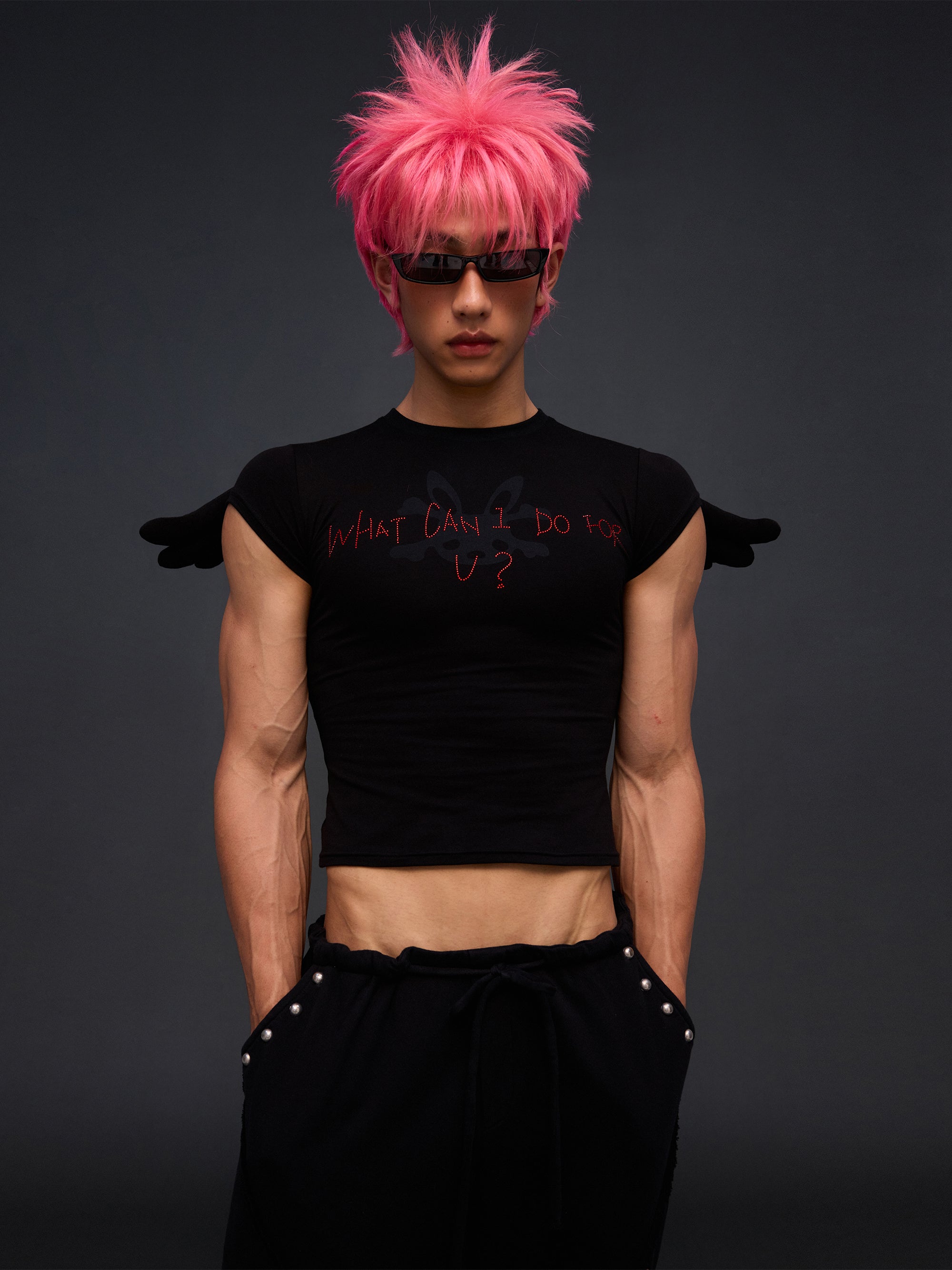 「what can I do for u？」ANGEL BABY TEE