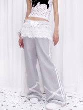 Load image into Gallery viewer, LACE LAYERED SWEATPANTS
