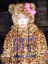 Load image into Gallery viewer, CUTIE LEOPARD HOODED SCARF

