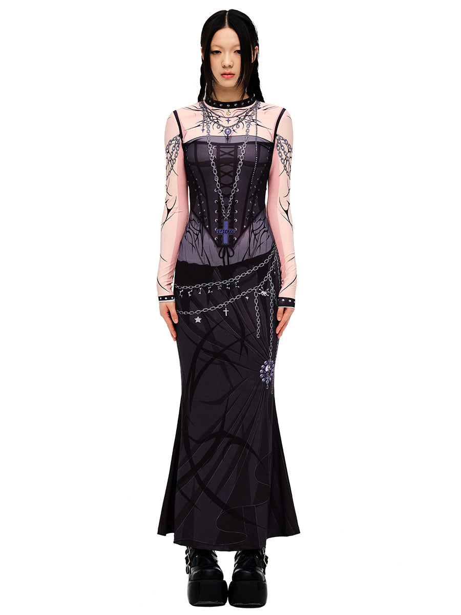 SUCCUBA LONG SLEEVE DRESS