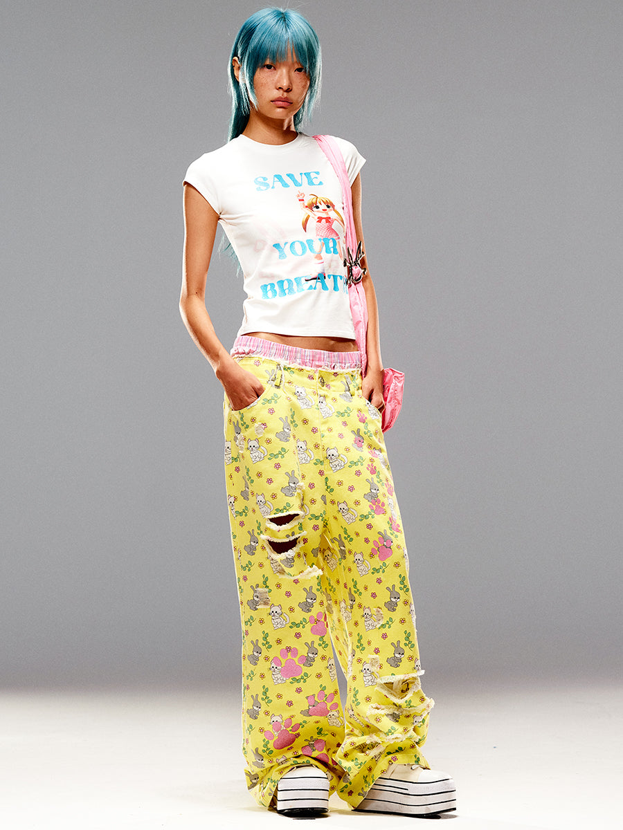 CARTOON LOOSE JEANS