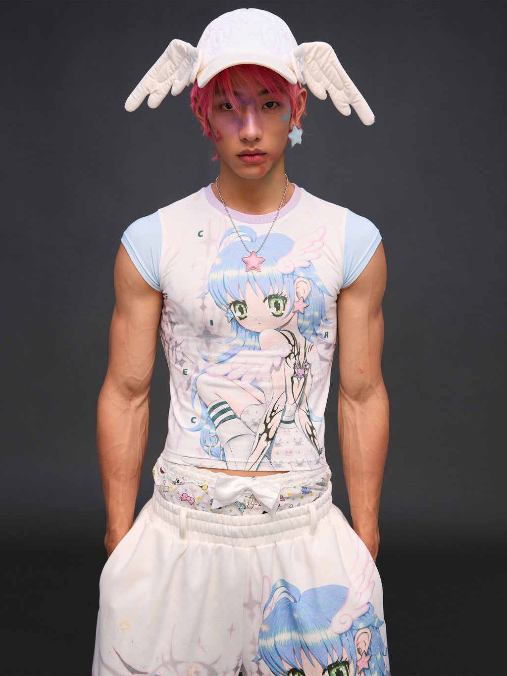 ANIME ANGEL EMBROIDERED CAP