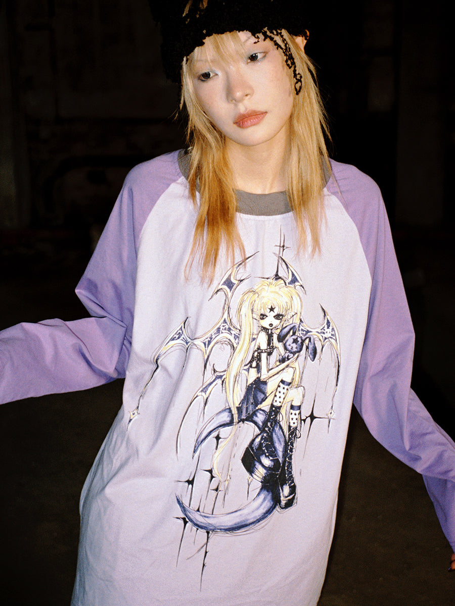 DARK ANGEL RAGLAN SLEEVE TOP
