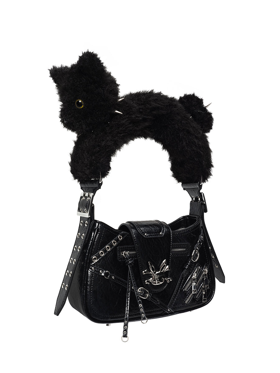 FLEECY CAT HANDBAG