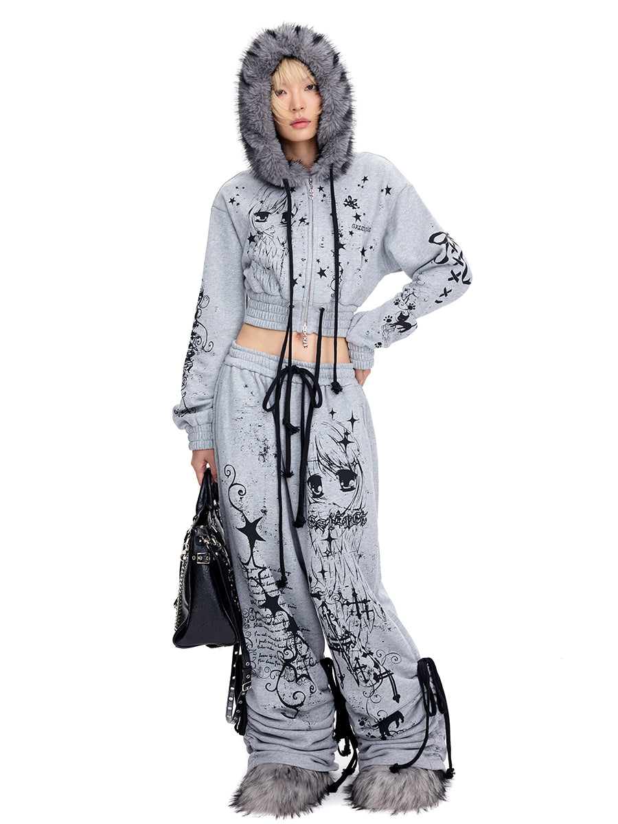 GRAFFITI ZIP-UP HOODIE