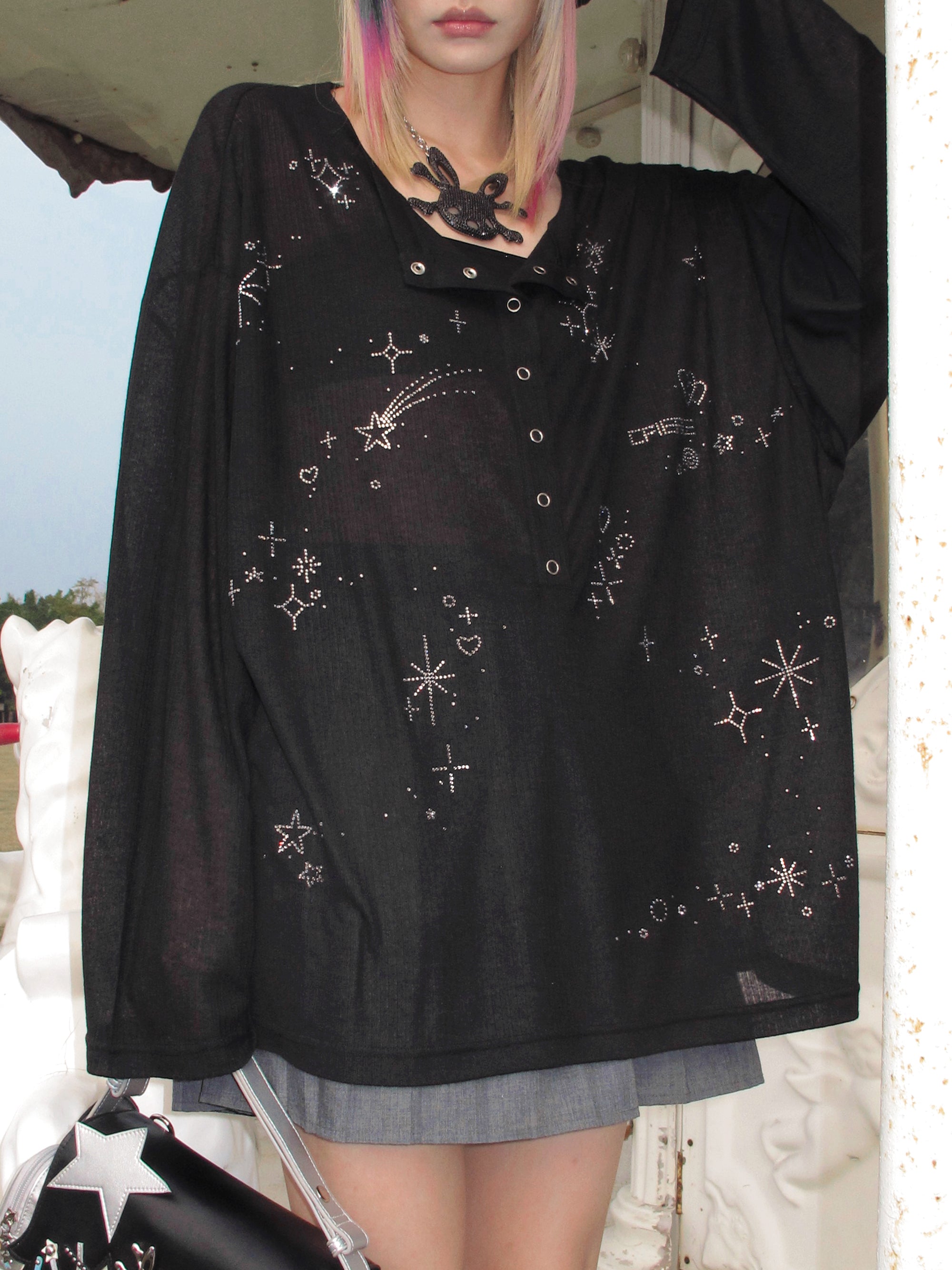 SPARKLING STAR LOOSE TOP