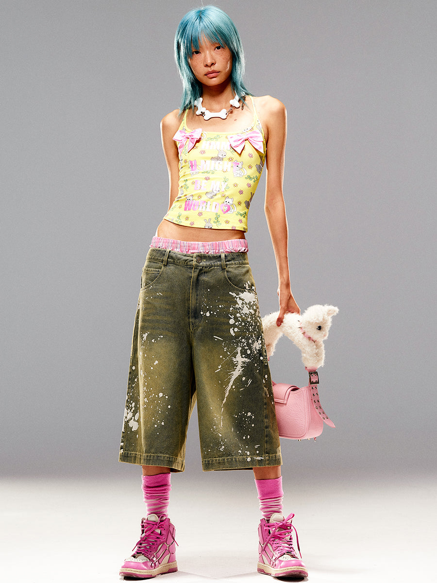 SPLASHED PAINT SHORTS