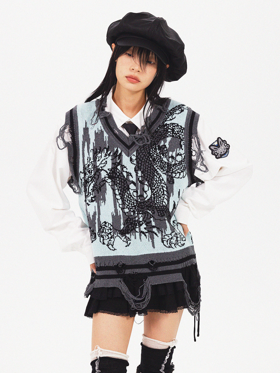DRAGON KNITTED VEST