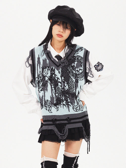 DRAGON KNITTED VEST