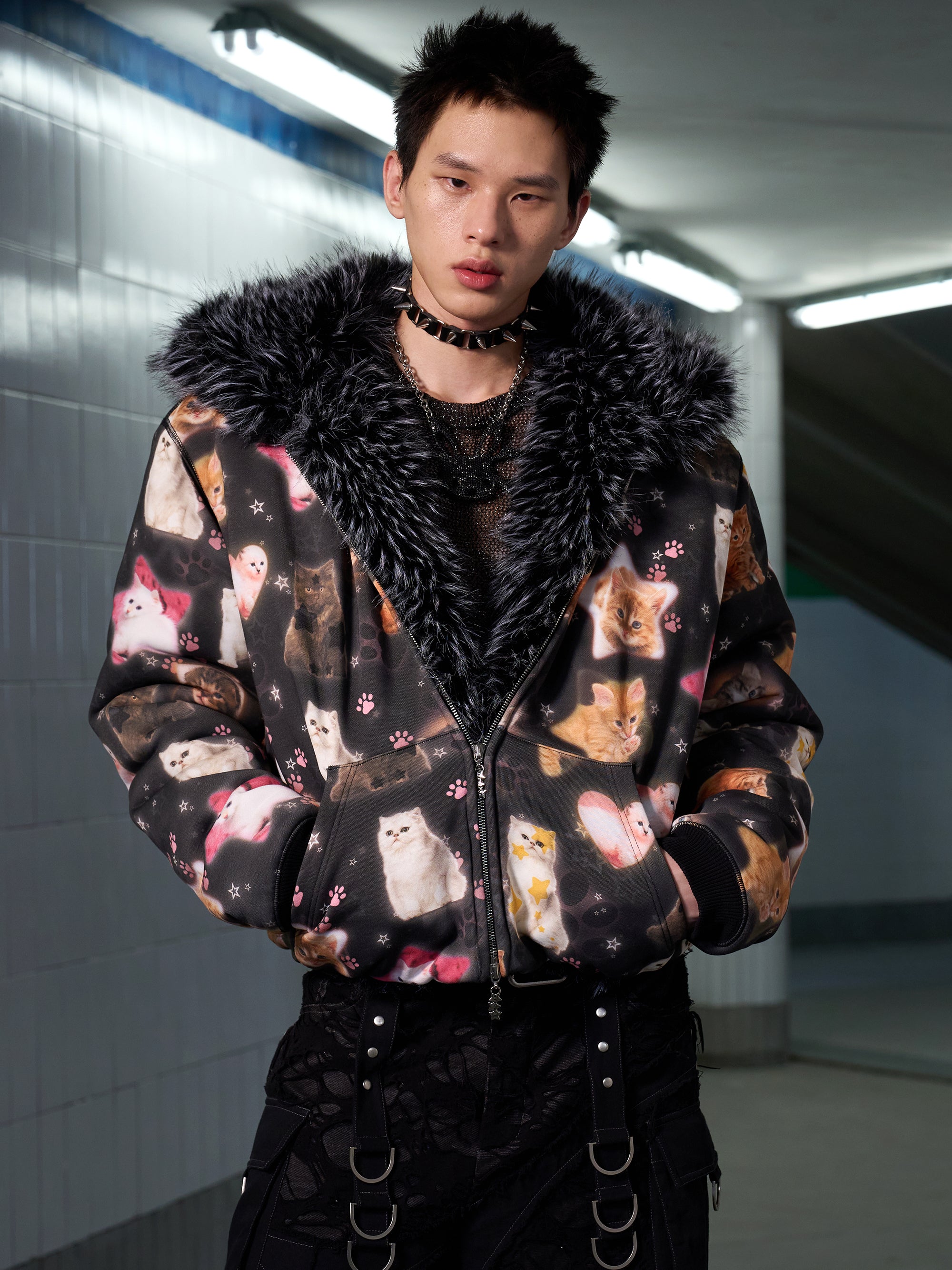 DOUBLE SIDED KITTY JACKET
