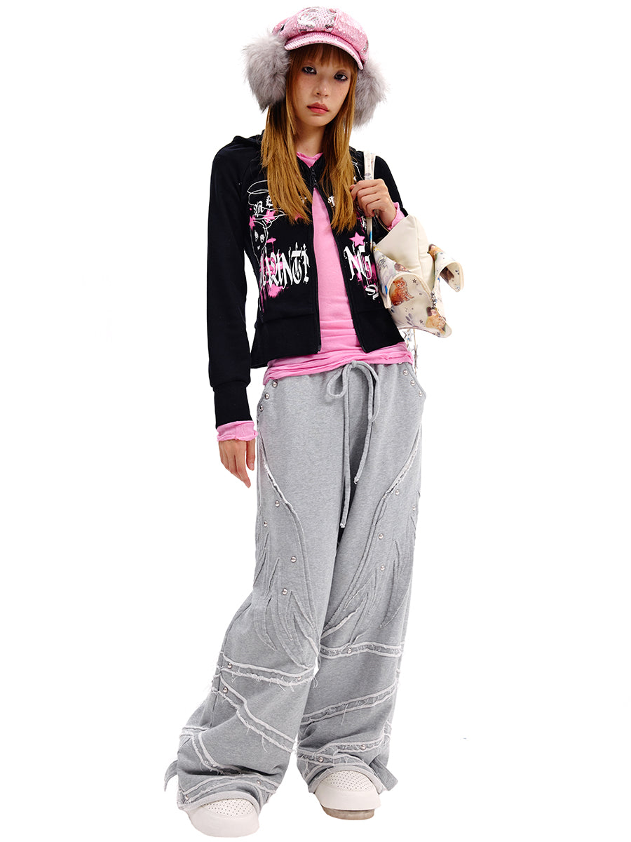 国内で当店のみ CFIERCE - WINGS PATCHWORK SWEATPANTS WINGS PATCHWORK SWEATPANTS – CFierce