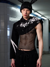 Load image into Gallery viewer, GRAFFITI FAKE TWO PIECES HOODIE
