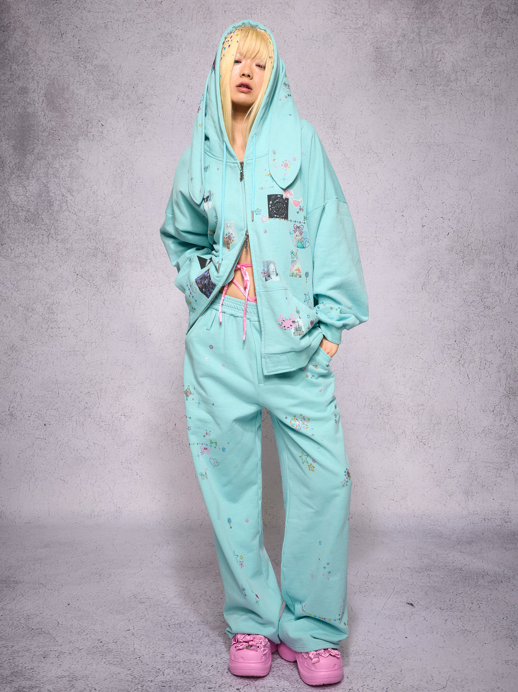 RHINESTONE SWEATPANTS