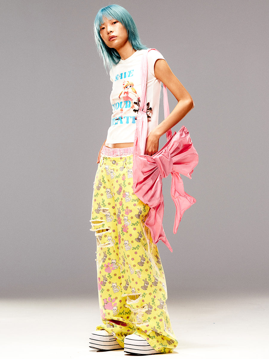 国内で当店のみ CFIERCE - CARTOON LOOSE JEANS CARTOON LOOSE JEANS – CFierce