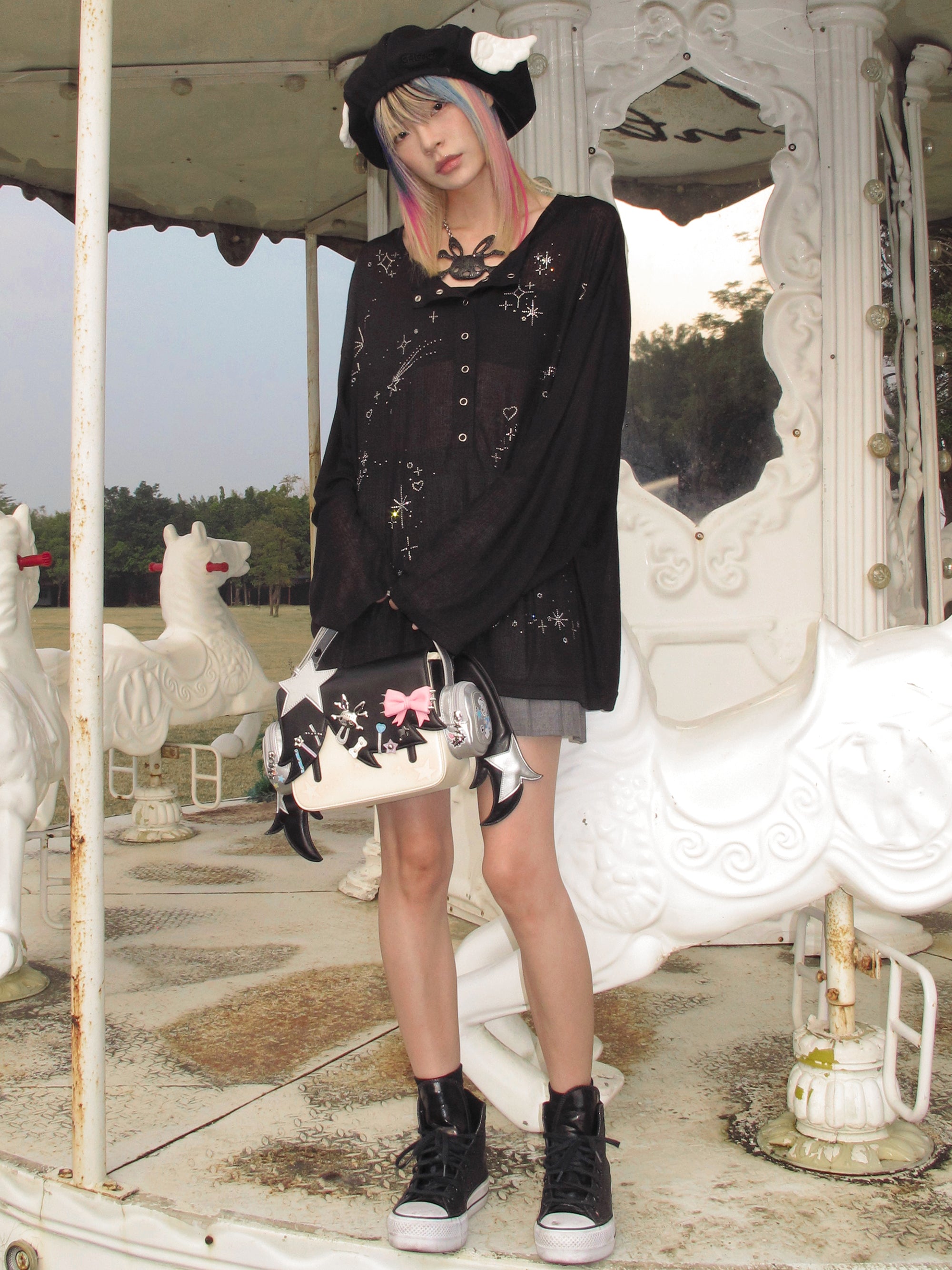 SPARKLING STAR LOOSE TOP