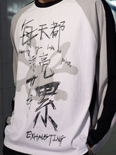 Load image into Gallery viewer, EXHAUSTED RAGLAN SLEEVE SHIRT
