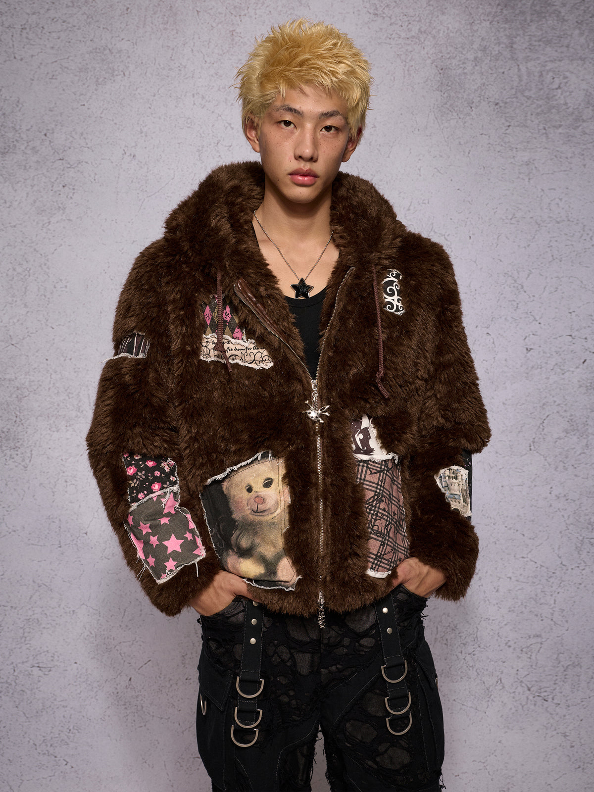 BUNNY DOLL PATCH FUR COAT