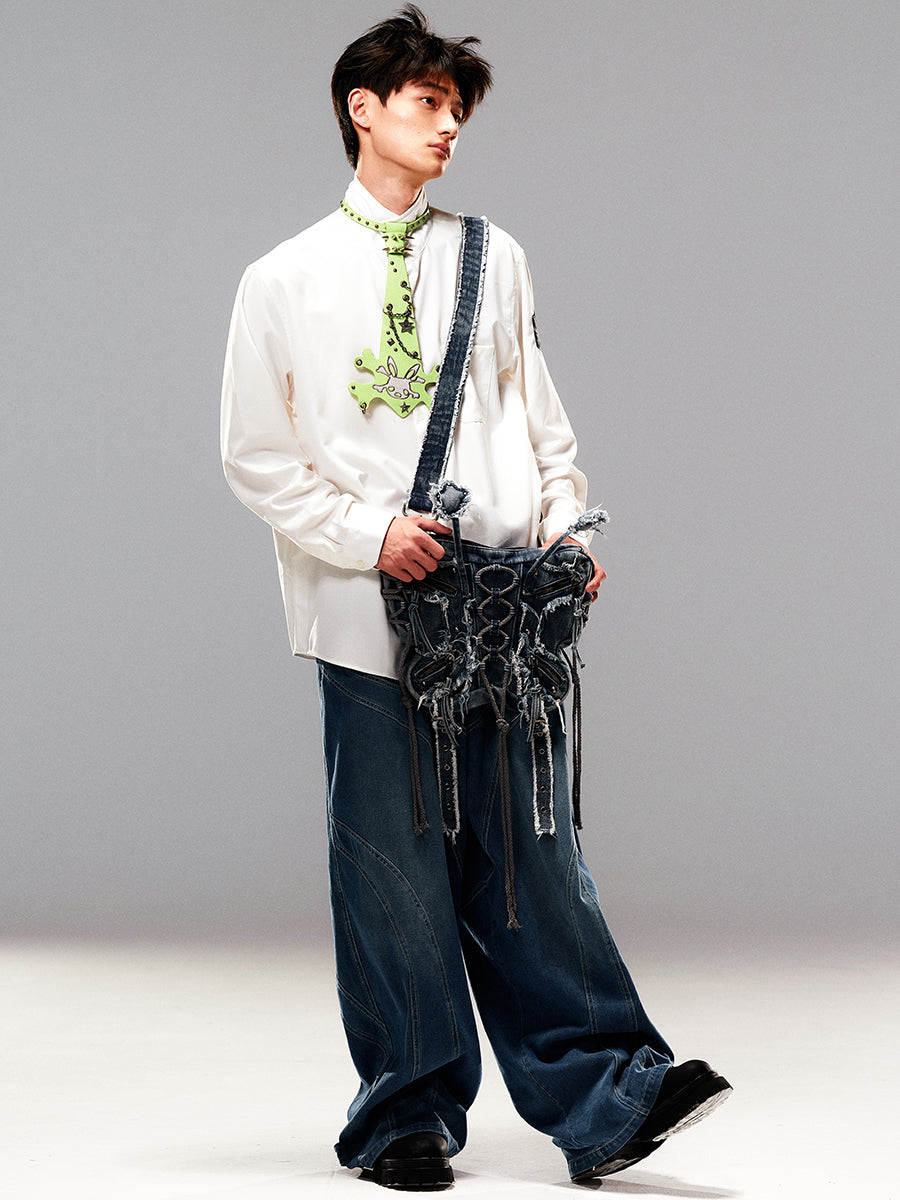 DENIM BUTTERFLY BACKPACK