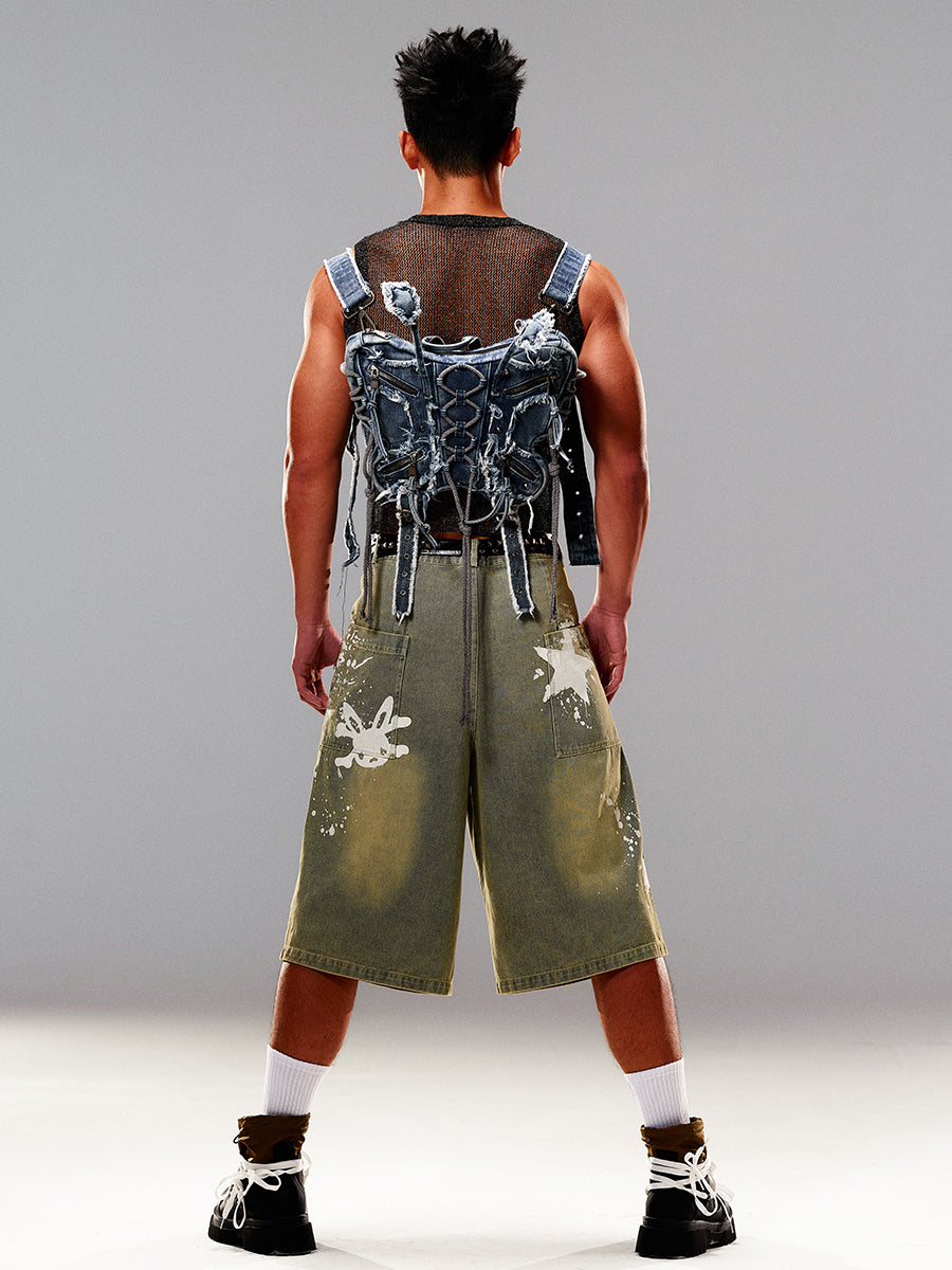 SPLASHED PAINT SHORTS