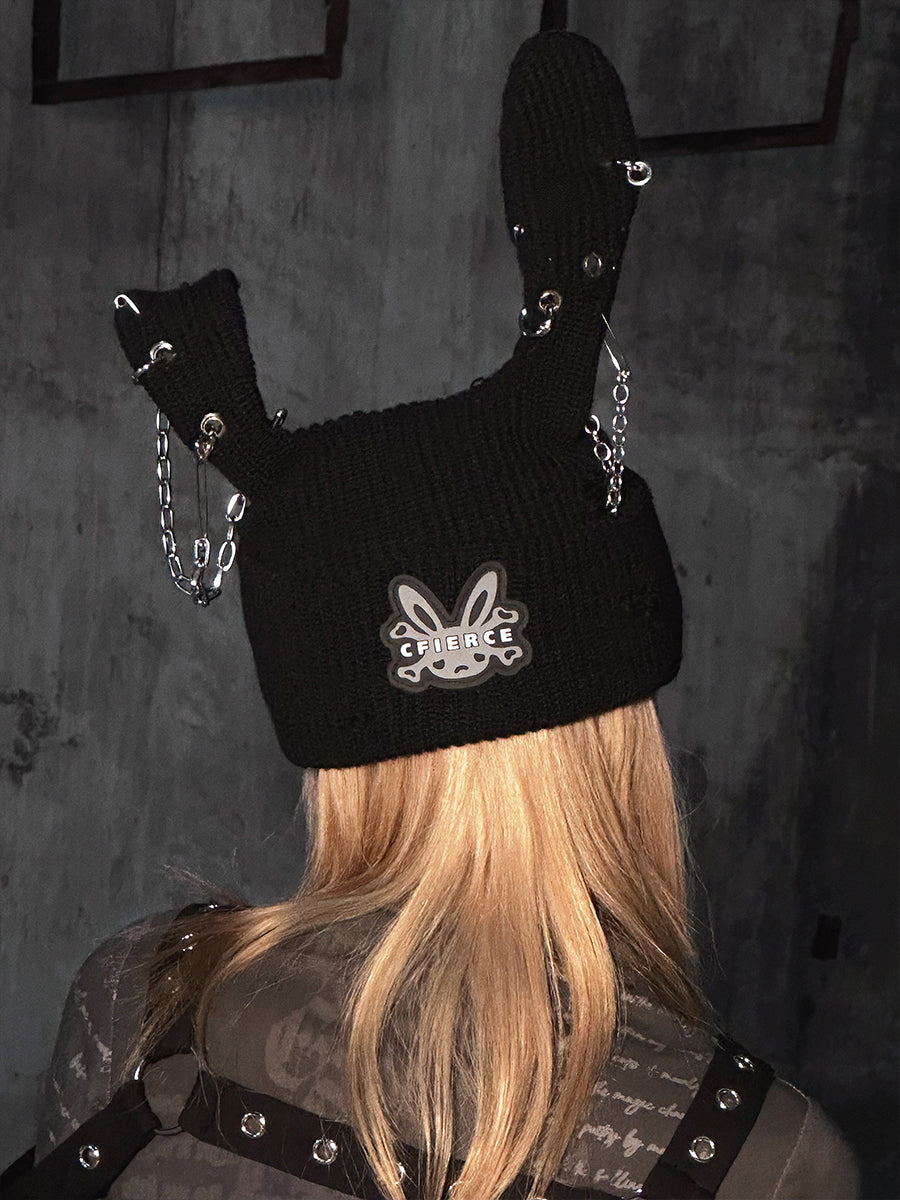 KNITTED BUNNY HAT