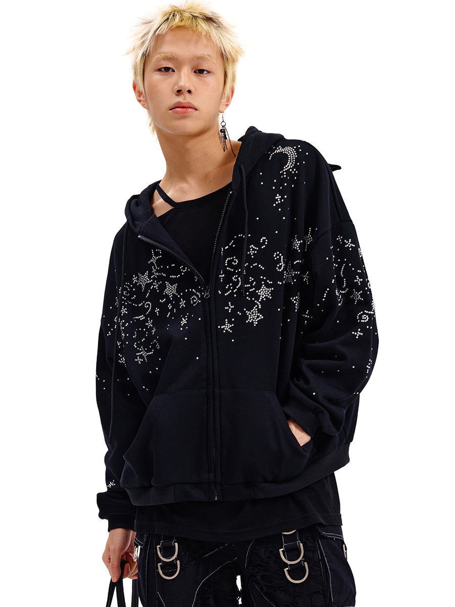 CFIERCE パーカー STARRY NIGHT HOODIE 悪魔 STARRY CFIERCE NIGHT