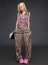 Load image into Gallery viewer, LEOPARD TANK TOP WITH STICKER PRINTS
