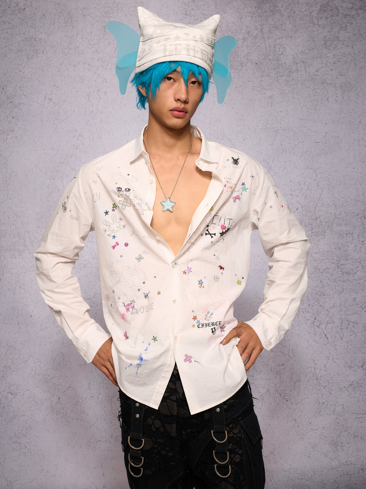 STICKER GRAFFITI RELAXED SHIRT