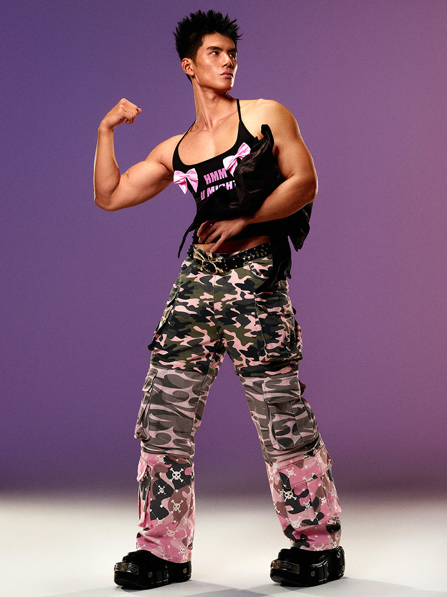 パンツ CFIERCE 2Way Camouflage Skull Casual Cago-Pants MULTI WAY CAMOU JEANS – CFierce