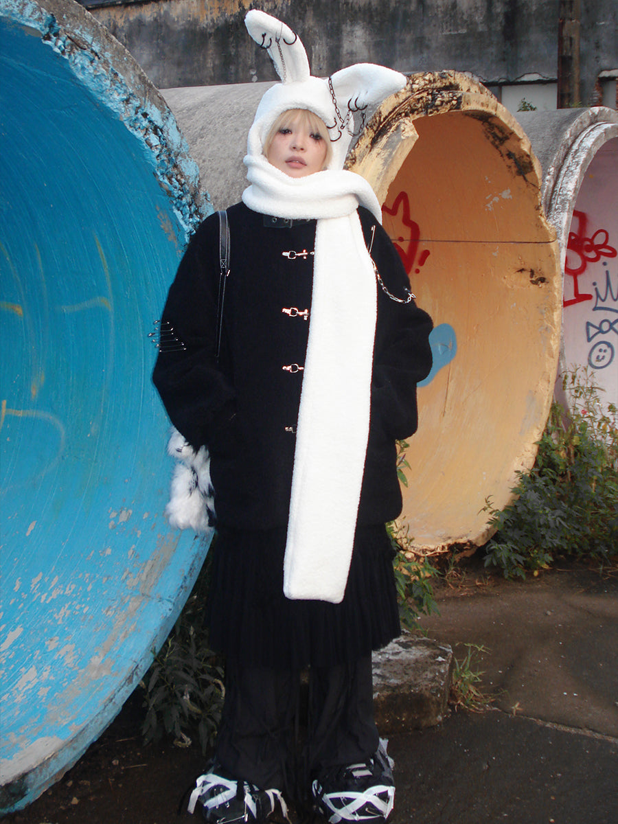 国内で当店のみ CFIERCE - PUNK BUNNY HOODED SCARF CFIERCE PUNK RABBIT HOODED SCARF – CFierce